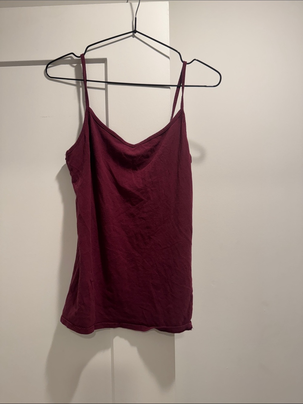 Arizona Jean Company Burgundy Cowl Neck Spaghetti Strap Cami